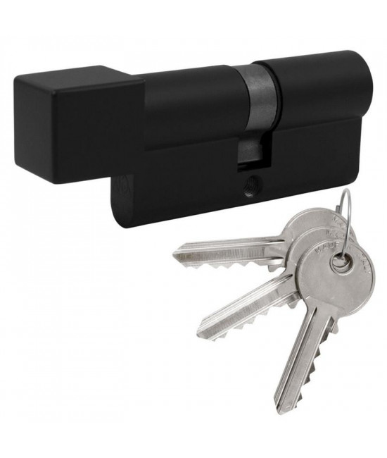 цилиндр Cortellezzi Primo 117 SQ 35x35 ключ/квадратный поворот. черный - Фото№1