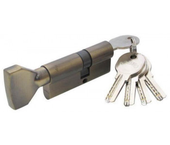 Цилиндр "ВРУНО" 35/35мм Z лаз 70мм 5 кл повор. хром