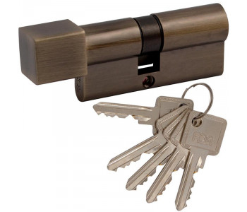 цилиндр RDA 30/38мм англ. 68мм 5кл квадратный эт. полированная латунь