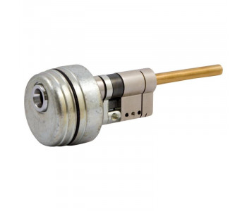 Цилиндр дверной ВRUNO 40/40мм ZN лазерный 80мм 5 ключей, поворотник, черный