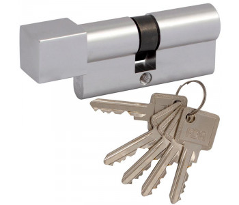 Цилиндр Securemme 3200QCS30451X5 К2 30/45 мм 5кл+1 монтажный ключ, со штоком, мат