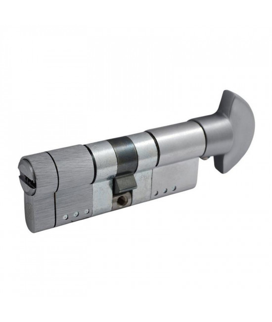 цилиндр Securemme 3220PCS40401X5 К22 40/40мм 5кл +1 монтажный ключ/ручка мат.хром - Фото№1