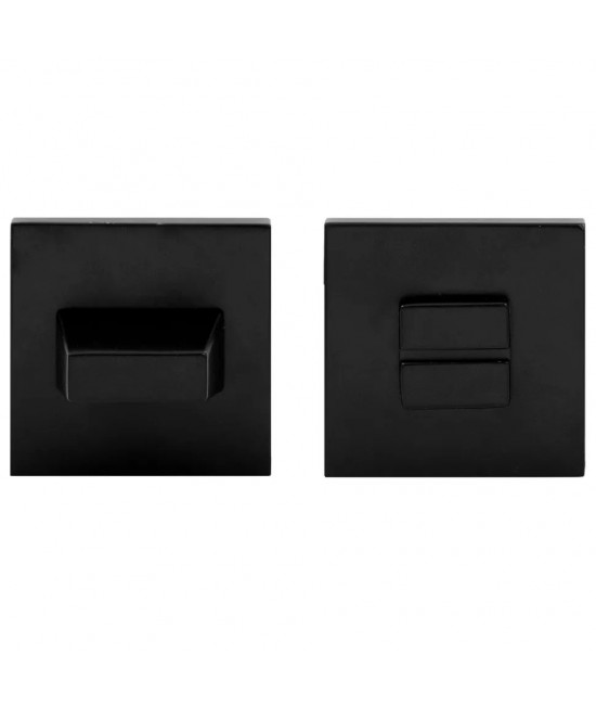 Дверная накладка под WC RDA ROCK черный матовый (розетта 6мм) - Фото№1