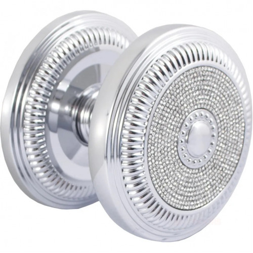 Дверная ручка на розетке под цилиндр Enrico Cassina C09411 полированная латунь