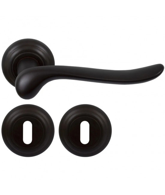 Дверна ручка на розетті під проріз Mandelli 691 Rondo антична бронза - Фото№1