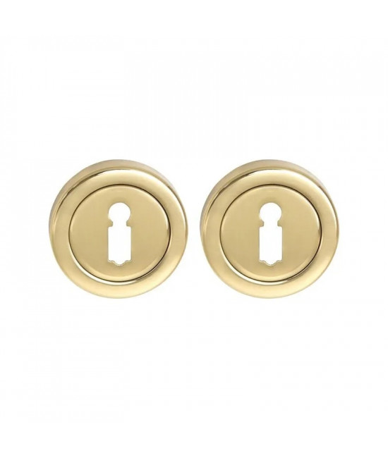 Накладка дверная под сувальдный ключ Fimet 2031 F01 полированная латунь (3059) - Фото№1