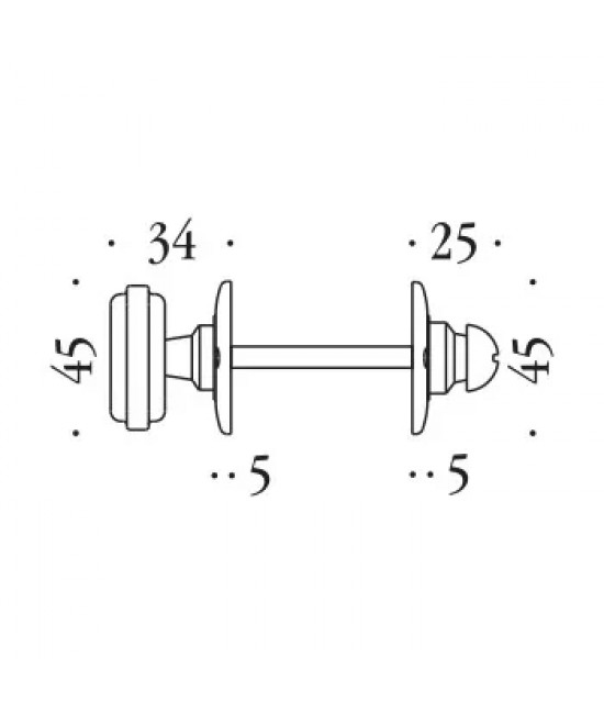 Дверная накладка под WC Colombo Ottocento KOT19 BZG ON латунь - Фото№1