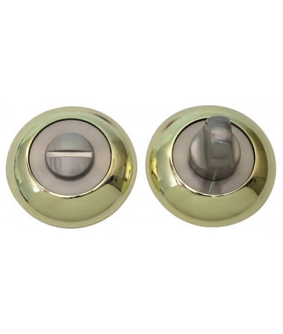 Накладка дверная WC RDA Etro, Bravo, Style, Aura WC-59 матовый никель/полированная латунь (17384) - Фото№1