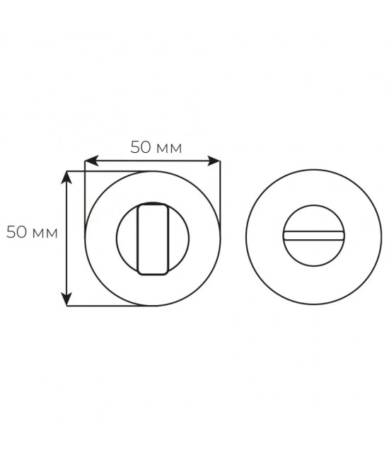 Дверная накладка под WC Fimet 208 F01 полированная латунь. - Фото№1