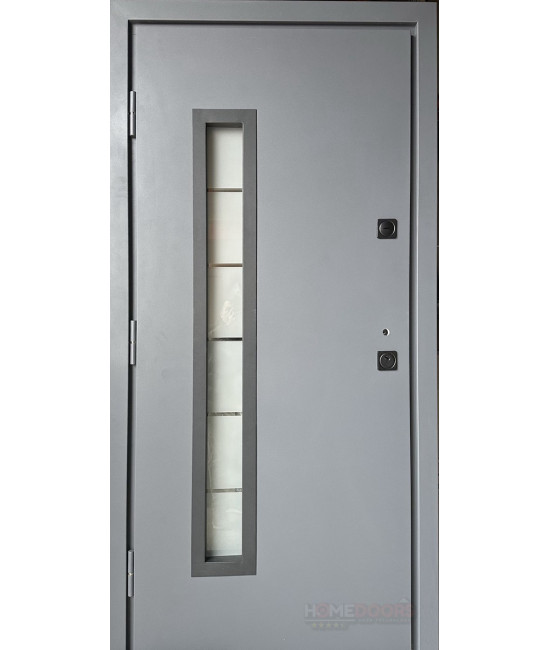 Вхідна дверь REDFORT - Мет мдф зі склопакетом 960 Ліва - Фото№1