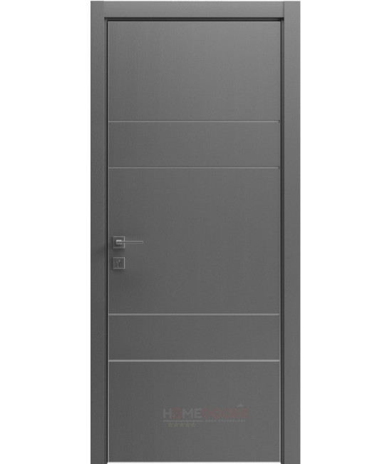 Двері RODOS Modern Flat-04 Глухе - Каштан сірий - Фото№1