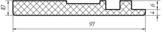 Наличник плоский "КОМПЛАНАРНЫЙ" (91*10*2150)