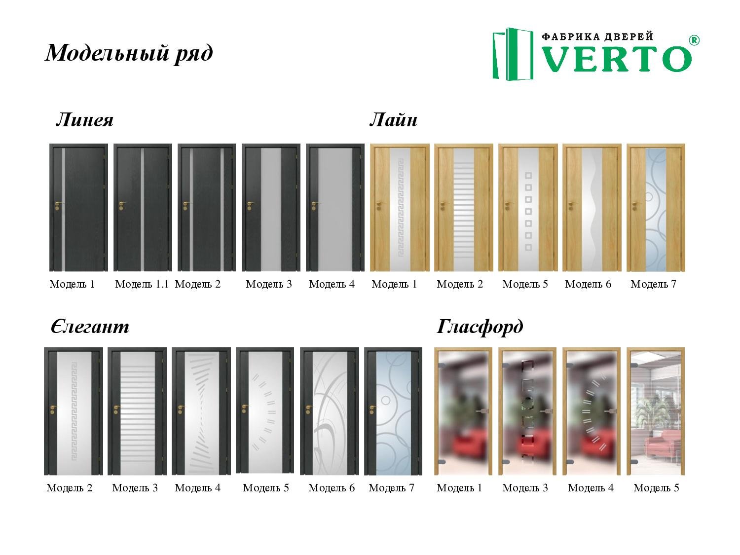 Каталог продукции Фабрика дверей VERTO ВЕРТО г.Павлоград