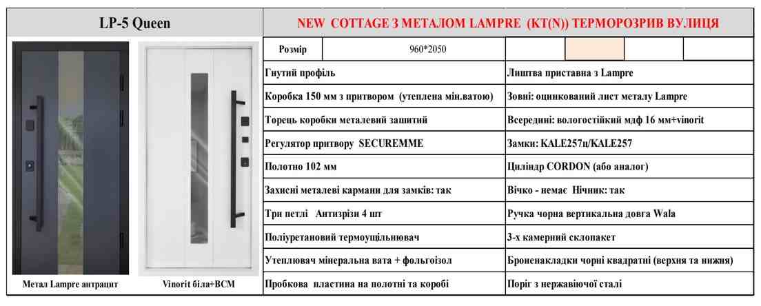 Вхідні двері ABWEHR LP‑5 Queen