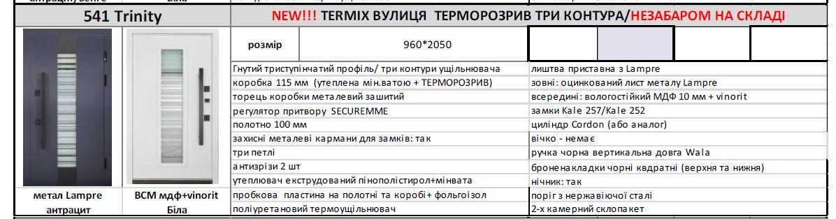 Комплектация Термикс Тринити 541